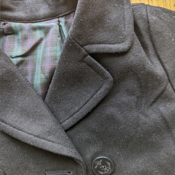 Cute Cropped Pea-coat Dark Grey - Picture 2 of 3